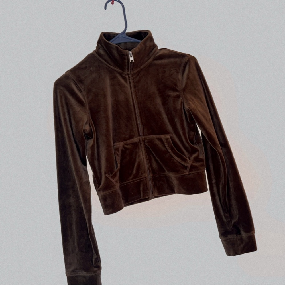 Brown Cropped Hollister Sweater/Jacket. New!